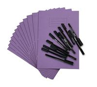 Janrax Set of 12 A4 Handwriting Books with 12 Black Handwriting Pens