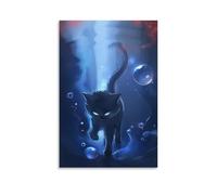 JANSD Art Warrior Cat Prints Posters Canvas Wall Art Oil Paintings Deco Unframed 16x24inch