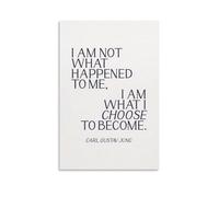 JANSD Carl Jung Quote Mental Health Posters Motivational Poster Positive Quotes Prints Posters Canvas Wall Art Oil Paintings Deco Unframed 08x12inch