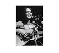 JANSD Country Folk Singer Joan Baez Retro Art Prints Posters Canvas Wall Art Oil Paintings Deco Unframed 08x12inch