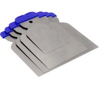 Janser Japanese Trowel A2 Spreader for Adhesives, Stainless Steel with Blue Handles, 3 Pack