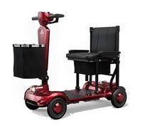 JANSNO F1 Model Portable Mobility Scooter, 15~20 Mile Long Range, 120 Kg Capacity, 15.6Ah Removable Battery, UK Regulated, LED Headlight, Removable Basket, Light Weight