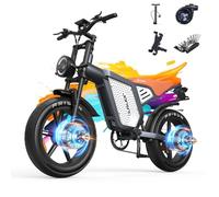 JANSNO X60 Electric Bicycle for Adults， Dual Brushless Motor 180Nm, 48V/23Ah Battery, Dual Hydraulic Brakes, Automatic headlights，7-Speed Transmission