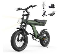 JANSNO X90 Electric Bike, 48V 14Ah Battery 65Nm Torque Ebike, 16"x4.0" Fat Tire Electric Bicycle, Compact Moped Style E-bikes, All-Terrain Snow Beach, Easy to Ride for Shorter Adults