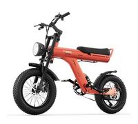 JANSNO X90Y Electric Bike, 48V 25Ah Battery 65Nm Torque Ebike, 16"x4.0" Fat Tire Electric Bicycle, Compact Moped Style E-bikes, All-Terrain Snow Beach, Easy to Ride for Shorter Adults,Sunset Grit
