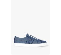 Janson Fray Oxford Blue Denim Trainers - Blue Fabric / 5