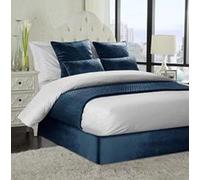 Jansons Direct Linens Soft French Velvet Divan Bed Base Wrap Valance in Superking Bed Size in Royal Blue 42cm Deep