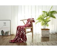 Jansons Direct Linens Supersoft Woodlands Animals Design Throw Blankets in Berry 150cm x 200cm