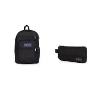 JANSPORT Big Student Backpack, 43 cm, 34 L, Black (Black)+Basic Accessory Pouch, 21 cm, 0.5 L, Black (Black)