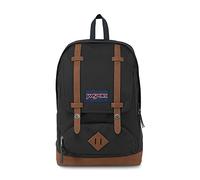 JANSPORT Cortlandt Laptop Backpack, Black, 15” Laptop Sleeve-Synthetic Leather Shoulder Computer Bag with Large Compartment, Padded Straps-Book Rucksack for Men, Women