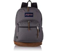 JanSport Right Pack Backpack Color: Graphite Grey Suede Leather Bottom ORIGINAL