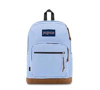 JANSPORT Right Pack Backpack - School, Travel, Work, or Laptop Bookbag with Suede Leather Bottom with Water Bottle Pocket, Hydrangea, One size