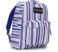 JanSport Superbreak Backpack, Back to School bag, Rucksack, White/Purple Sky End