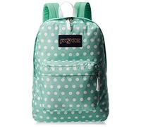 JanSport SuperBreak One Backpack - Durable, Lightweight Bag with 1 Main Compartment, Front Utility Pocket with Built-in Organizer, Premium Backpack, Cascade Polka Dots, Cascade Polka Dots, One size