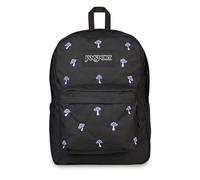 JanSport Superbreak Plus FX Backpack - Work, Travel, or Laptop Bag with Water Bottle Pocket, Embroidered Shrooms, One Size, Superbreak Plus Fx Backpack