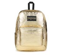 JanSport Superbreak Plus FX Backpack - Work, Travel, or Laptop Bag with Water Bottle Pocket - Surreal Shine Gold