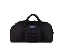 JanSport Weekender Duffel - Travel or Gym Bag, Durable Weekender with Front Utility Pocket & Side Grab Handles, Black, One Size, Large Duffel