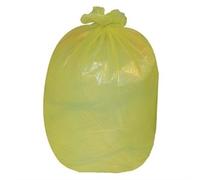 JANTEX 200 x Medium Duty Yellow Bin Bags (Pack of 200) - Commercial Kitchen 80Litre 10kg Yellow Refuse Sacks Bin Liners Bin Bags
