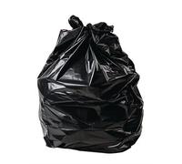 JANTEX 200 x Standard Duty Bin Bags Black - General Waste 80Litre Refuse Sacks Bin Liners Bags