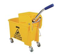 JANTEX, 480(H) x 350(W) x 280(D)mm Bucket And Wringer Yellow 480X280X350mm 20Ltr Cleaning With Handle