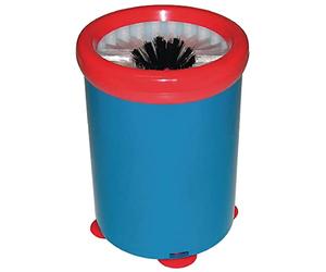 Jantex 8538 In-Sink Manual Glasswasher 180x140mm, Blue and Red | Removes stubborn lipstick and debris from commercial glassware instantly, streamlining busy bar cleanup.