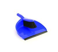 JANTEX Abbey Plastic Dustpan and Soft Brush Set, Blue