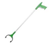 Jantex Aluminium and Plastic Litter Picker Tool 850mm, Green | Ergonomic trigger handle reduces strain during cleanups, providing comfortable grip and precise control for daily tasks.