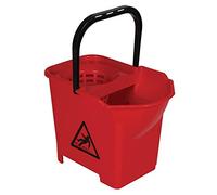 Jantex Colour Coded Mop Bucket Red 14Ltr(16Ltr Max) Floor Cleaning With Handle