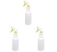 JANTEX Colour-Coded Spray Bottle 750ml - Yellow - Trigger Operation, Adjustable Nozzle, Professional Janitor Beauty Hairdressor Gardening and Home Cleaning | CD816 (Pack of 3)