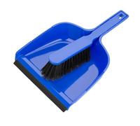 Jantex Commercial Plastic Dustpan & Brush Set 82x226x321mm, Blue