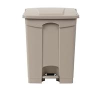 Jantex Commercial Polypropylene Kitchen Pedal Bin 65Ltr, Beige