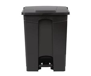Jantex CW723 Polypropylene Kitchen Pedal Waste Bin 65Ltr, Black | Hands-free pedal operation keeps hands hygienic, with a tight-fitting lid that seals in odors for commercial environments.
