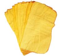 Jantex Dusters (Pack of 10), Yellow, Reusable Dusting Cloths, Cotton, Machine Washable, Clean & Polish Surfaces, Hods Dust for Pristine Finish, Colour-Coded Cleaning, E943