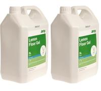 Jantex Green Lemon Gel Floor Cleaner 5l Concentrate - Clears Grease and Oil, Low-Foaming Formula FS411 (Pack of 2)