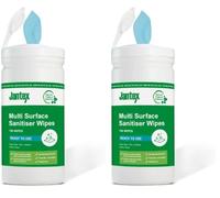 Jantex Green Probe Sanitizer Wipes Starter Tub 130mm (200 Pack) - Multi Surface Cleaning Wipes CH654