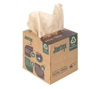 Jantex Green Recycled Facial Tissue Cubes, 100 Sheets, Pack of 36