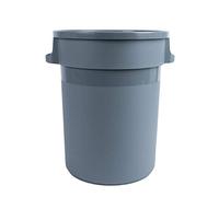 Jantex Heavy Duty Plastic Commercial Waste Bin 80Ltr, Large Grey | Integrated handles provide a secure grip for safe carrying, with a stackable structure that saves essential storage space.
