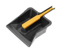 Jantex Heavy Duty Polypropylene Dustpan & Brush Set HX384, Black