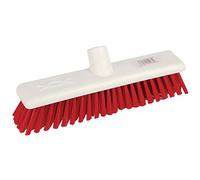 Jantex Hygiene Broom Soft Bristle Red 12" - Washable Sweeping Brush DN830