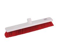 Jantex Hygiene Broom Soft Bristle Red 18in