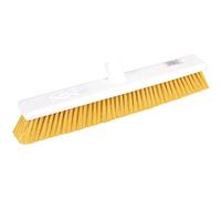 Jantex Hygiene Broom Soft Bristle Yellow 18" - Washable Sweeping Brush DN834