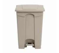 Jantex Kitchen Pedal Bin Beige 45Ltr Polypropylene Waste Dustbin Commercial