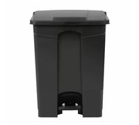 Jantex CW723 Polypropylene Kitchen Pedal Waste Bin 65Ltr, Black
