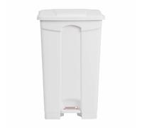 Jantex Kitchen Pedal Lid Bin White 87Ltr Polypropylene Waste Rubbish Commercial