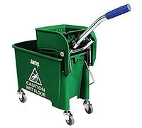Jantex Mop Bucket and Wringer 20Ltr, Green | Heavy-duty construction ensures commercial suitability for demanding professional cleaning and daily janitorial tasks.