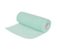 Jantex Non-Woven Cloths Roll, Fast Drying, Pack of 100, Green, 33 cm | Colour-coded design prevents cross-contamination, while low-linting fibres keep catering surfaces clear of residue.