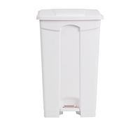Jantex Kitchen Pedal Bin 87 Litre, White, Material: Polypropylene Plastic, Hooks for Bin Bags, Tight Fitting Lid, Size: 82(H) x49.5(W) x40(D) cm, Hands-Free Pedal Operation, DC713