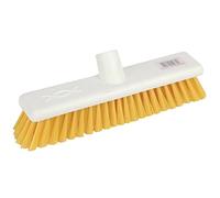 Jantex Robert Scott Soft Bristle Hygiene Broom Head 300(L)mm/12 inch, Yellow, Colour Coded for Separate Area Cleaning, Machine Washable, Soft Bristles Prevent Scratching Floor, DN831