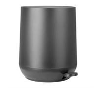 Jantex Round Pedal Bin Black Compact Space Saving Waste Rubbish Container - 5L