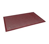 Jantex Rubber Grease-Resistant Anti-Fatigue Mat, Red, 1500x900mm
